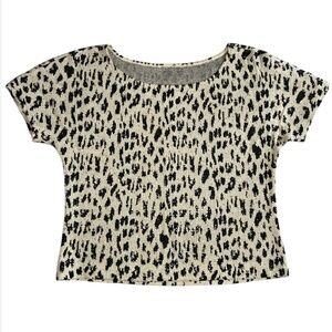 Vintage Early 2000s St. John By Marie Gray Animal Print Sparkly Knit Top